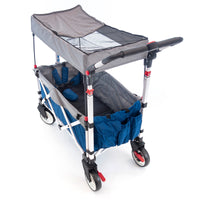 Thumbnail for pack-and-push-folding-stroller-wagon-blue-gray