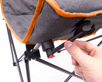 Thumbnail for padded-luxury-folding-wine-chair-orange-gray