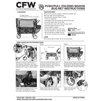 Thumbnail for push-pull-folding-wagon-insect-mosquito-bug-net-accessory