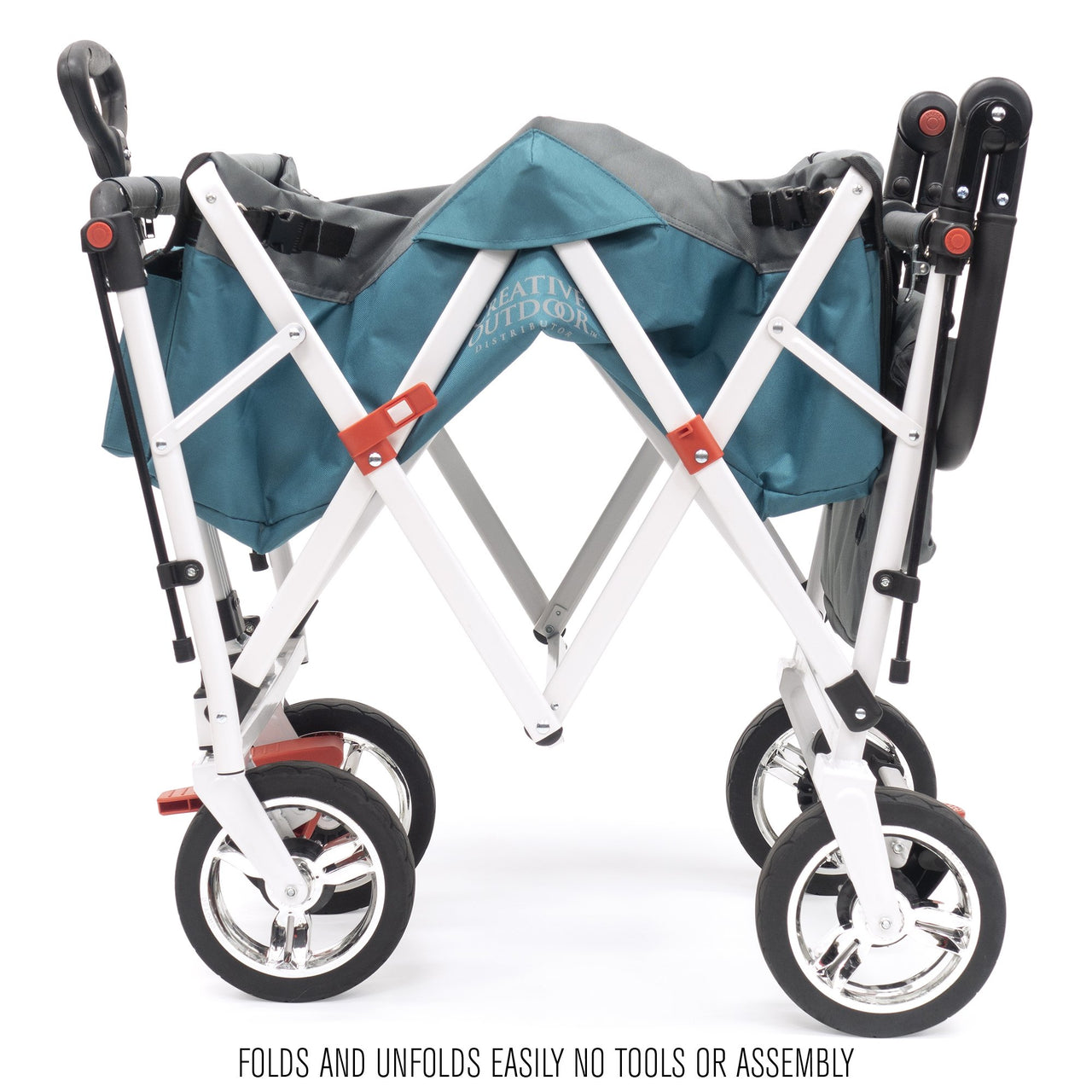 push-pull-silver-series-plus-folding-wagon-stroller-with-canopy-teal