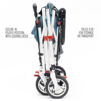 Thumbnail for push-pull-silver-series-plus-folding-wagon-stroller-with-canopy-teal