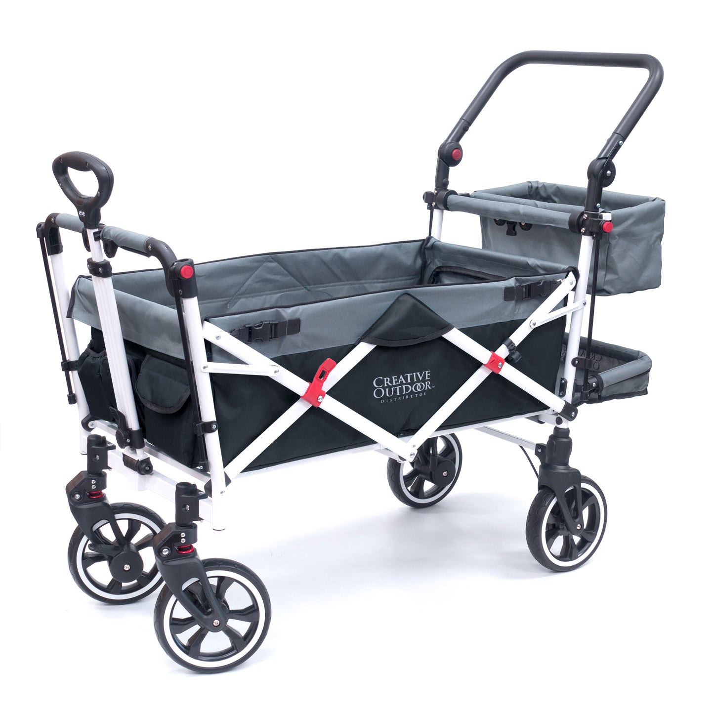 push-pull-titanium-series-plus-folding-wagon-stroller-with-canopy-black