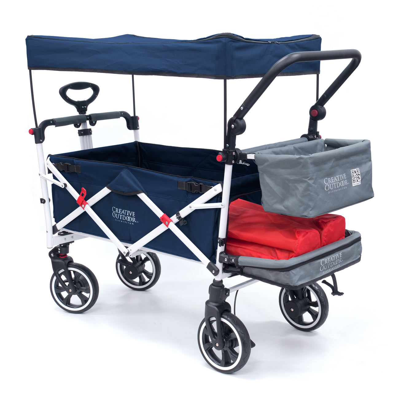 push-pull-titanium-series-plus-folding-wagon-stroller-with-canopy-navy-blue