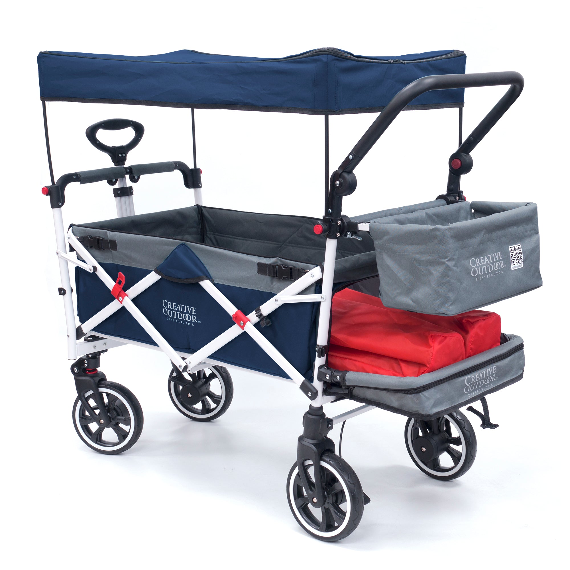 Creative outdoor push pull collapsible folding wagon stroller cart for kids shop