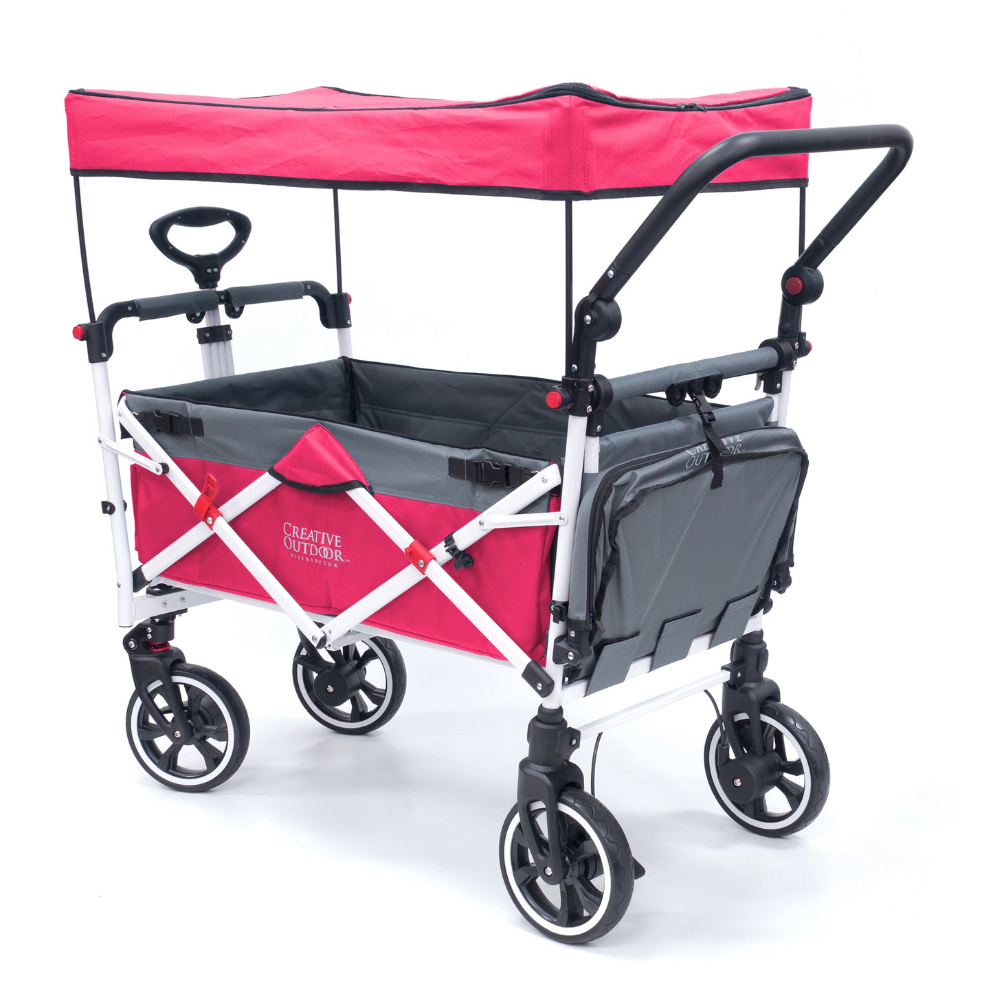 push-pull-titanium-series-plus-folding-wagon-stroller-with-canopy-pink