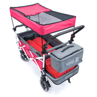 Thumbnail for push-pull-titanium-series-plus-folding-wagon-stroller-with-canopy-pink