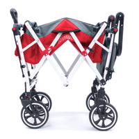 Thumbnail for push-pull-titanium-series-plus-folding-wagon-stroller-with-canopy-red